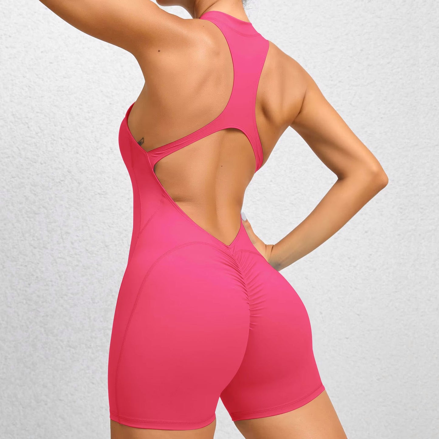 Racerback Push-Up Yoga Jumpsuit for Comfort & Freedom of Movement - NEOFORMA APPAREL