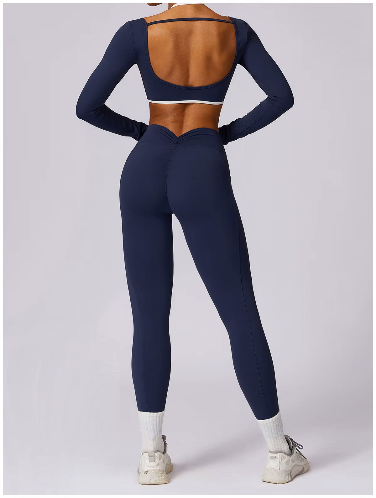 Contrast Trim Halterneck Sports Set for Comfort & Sculpting Fit - NEOFORMA APPAREL