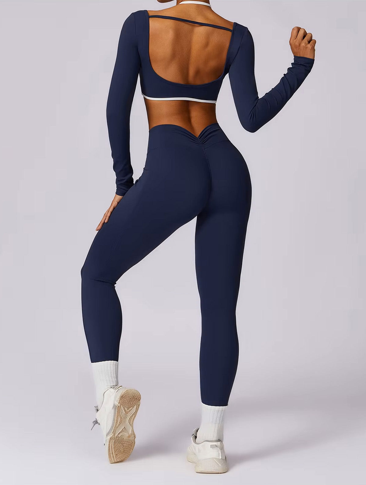 Contrast Trim Halterneck Sports Set for Comfort & Sculpting Fit - NEOFORMA APPAREL