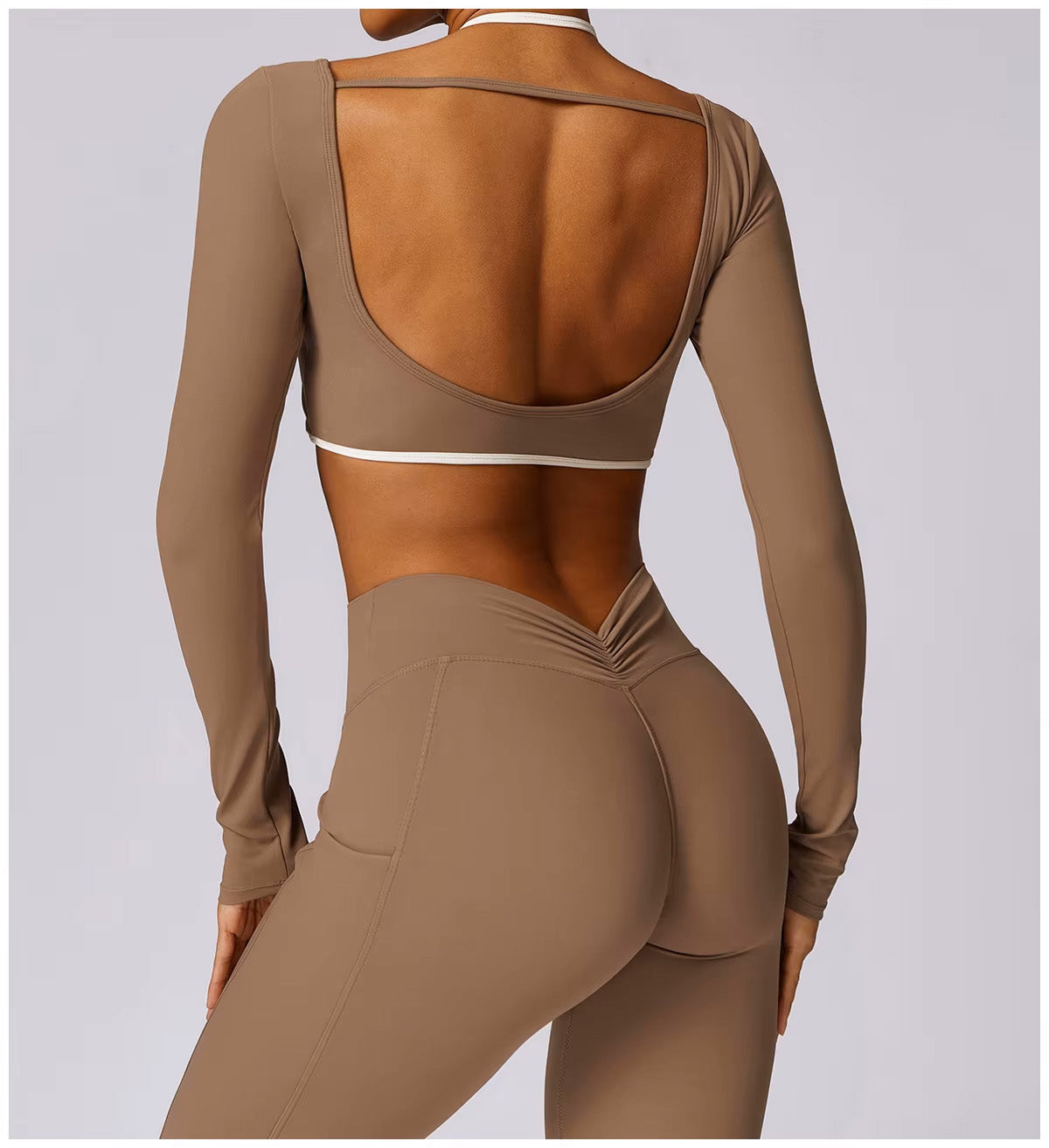 Contrast Trim Halterneck Sports Set for Comfort & Sculpting Fit - NEOFORMA APPAREL