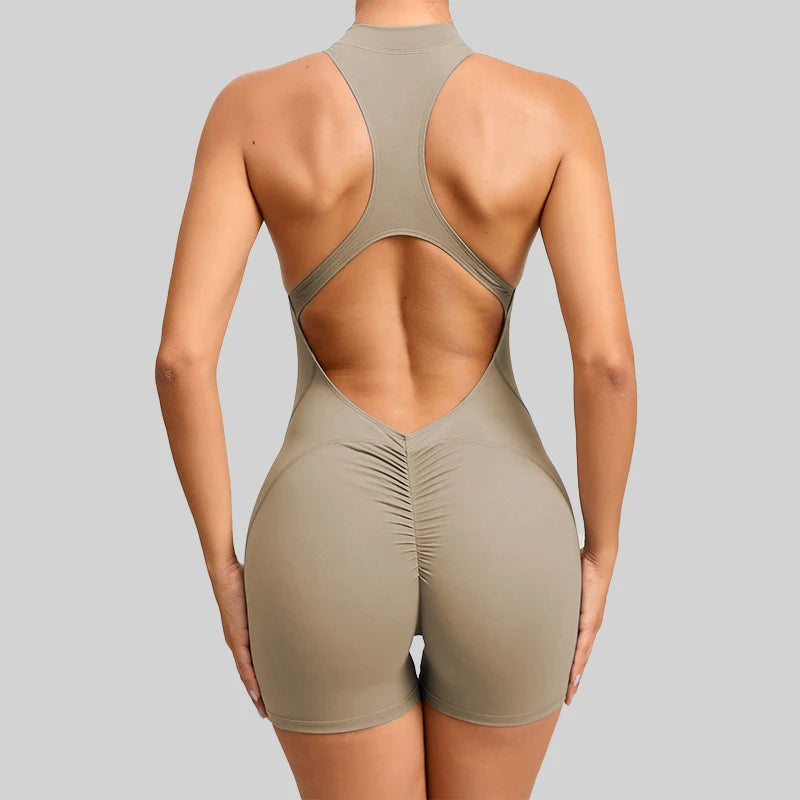 Racerback Push-Up Yoga Jumpsuit for Comfort & Freedom of Movement - NEOFORMA APPAREL