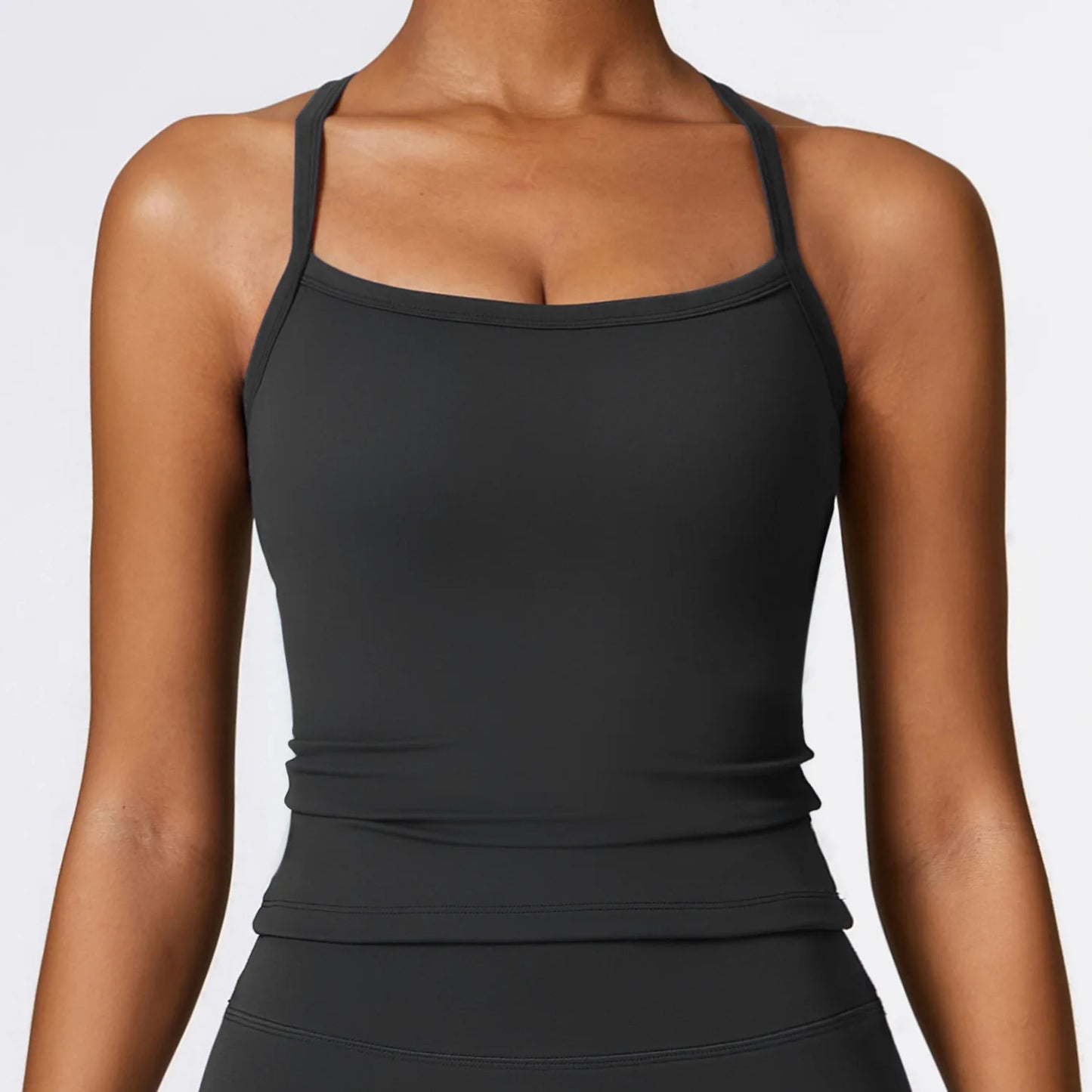 Essential V-Cross Back Square-Neck Tank - NEOFORMA APPAREL