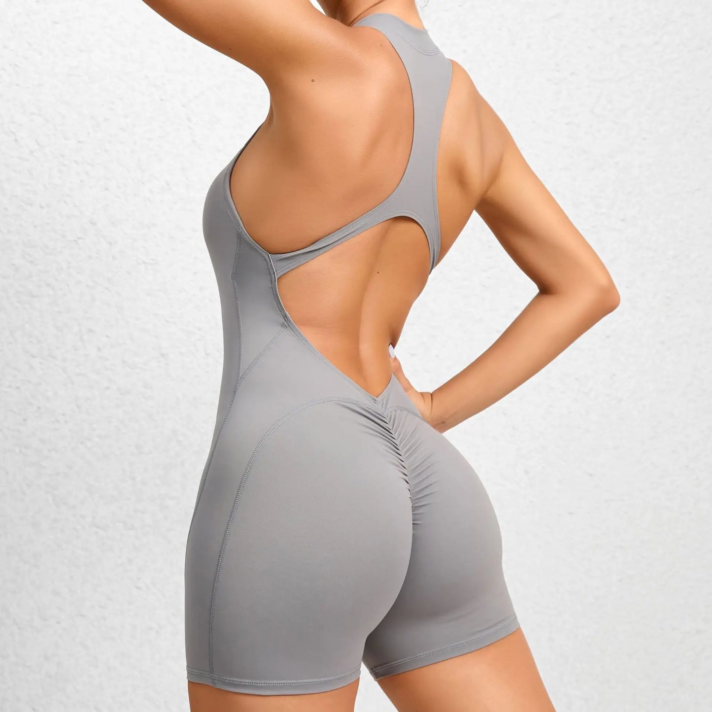 Racerback Push-Up Yoga Jumpsuit for Comfort & Freedom of Movement - NEOFORMA APPAREL