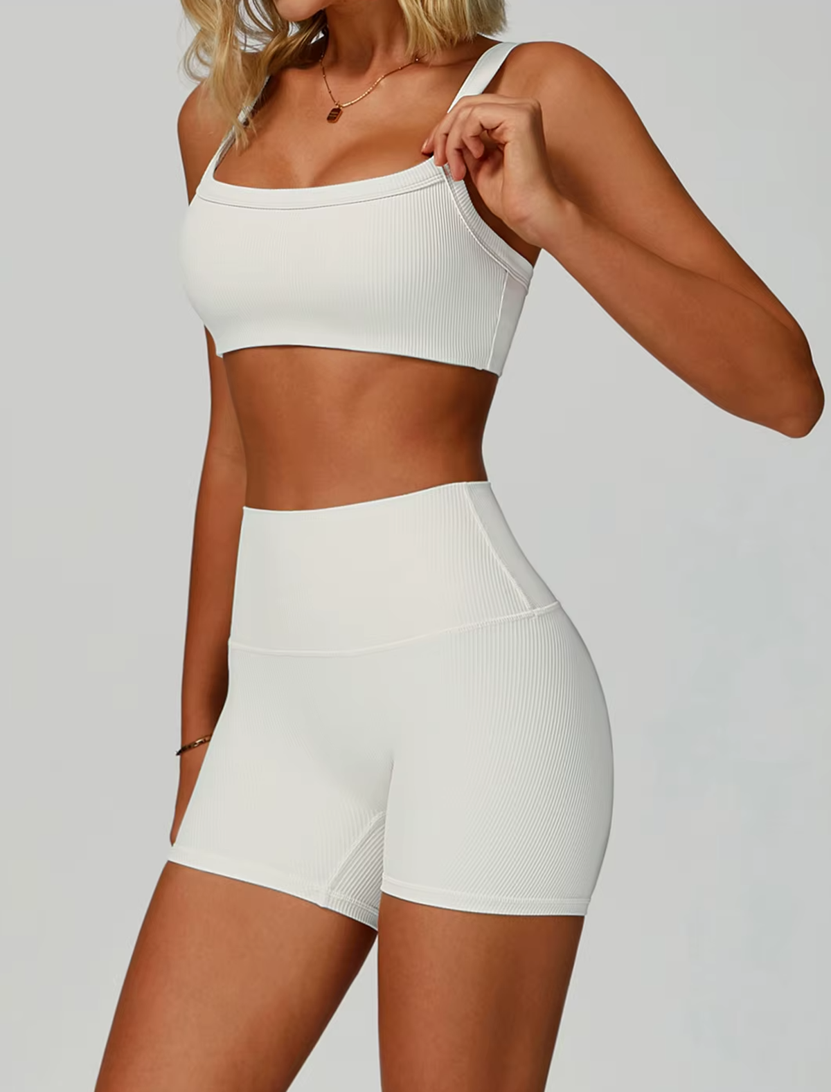 Seamless Square-Neck Ribbed Bra - NEOFORMA APPAREL