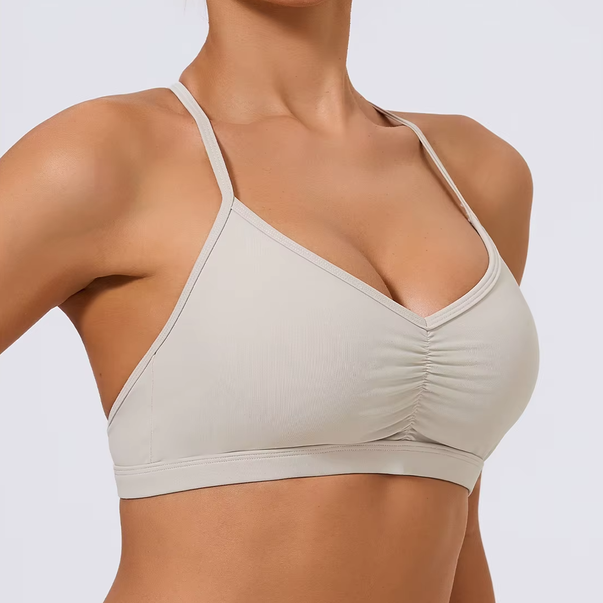 Crossover V-Neck Support Bra