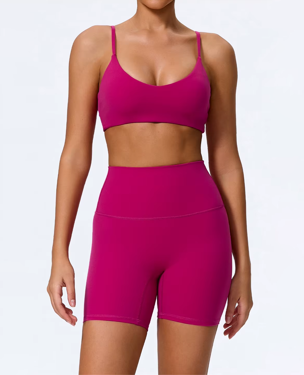 Seamless Sculpt Support Set – Double-Strap Bra + High-Waist Short | High waist Legging - NEOFORMA APPAREL