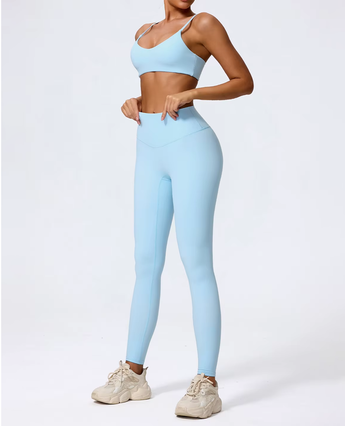 Seamless Sculpt Support Set – Double-Strap Bra + High-Waist Short | High waist Legging - NEOFORMA APPAREL