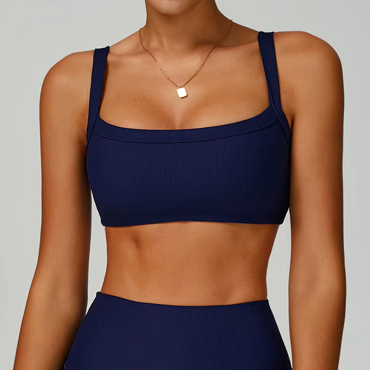 Seamless Square-Neck Ribbed Bra - NEOFORMA APPAREL