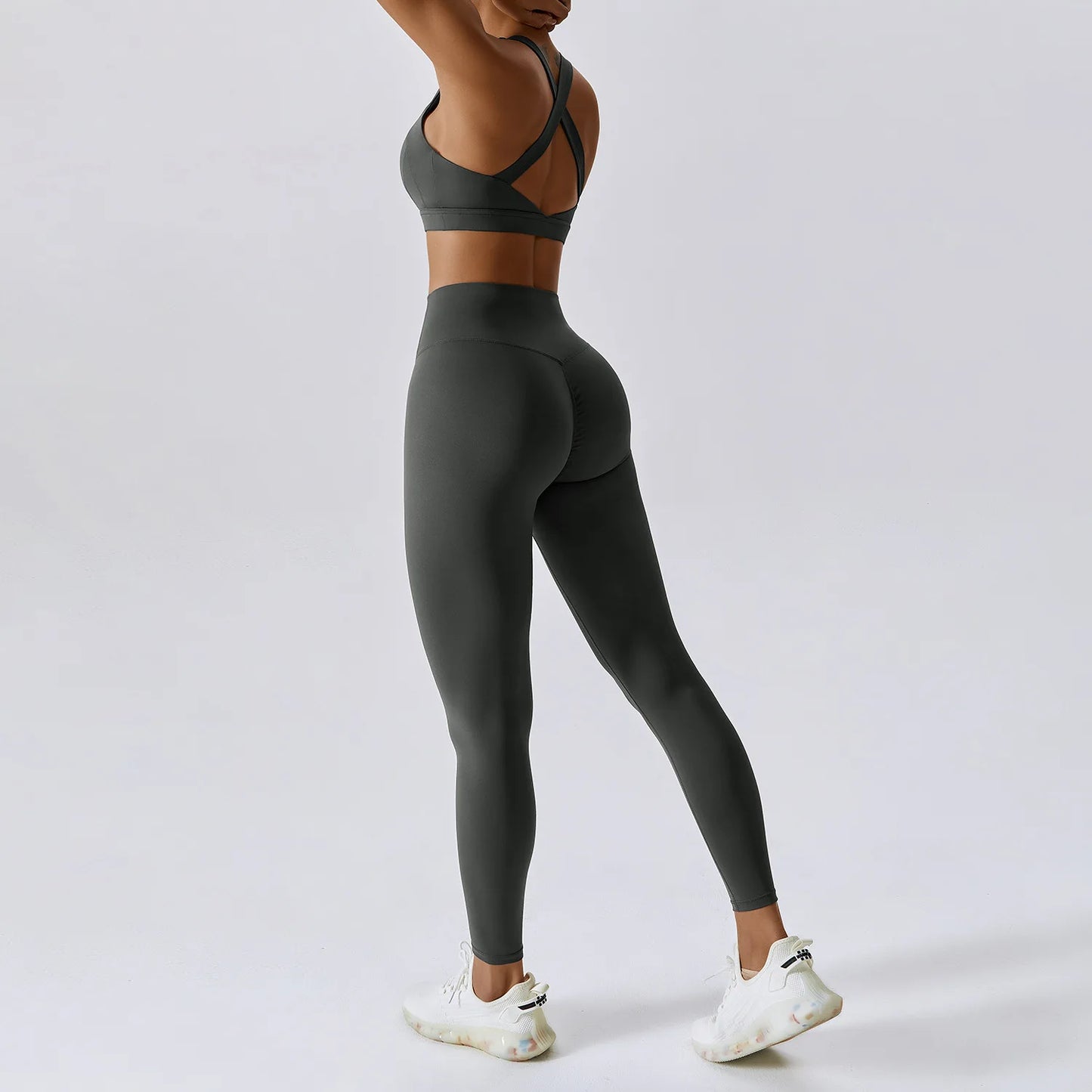 Sculpt Support Set - Double-Strap Sports Bra + High-Waist Short / High-Waist Legging