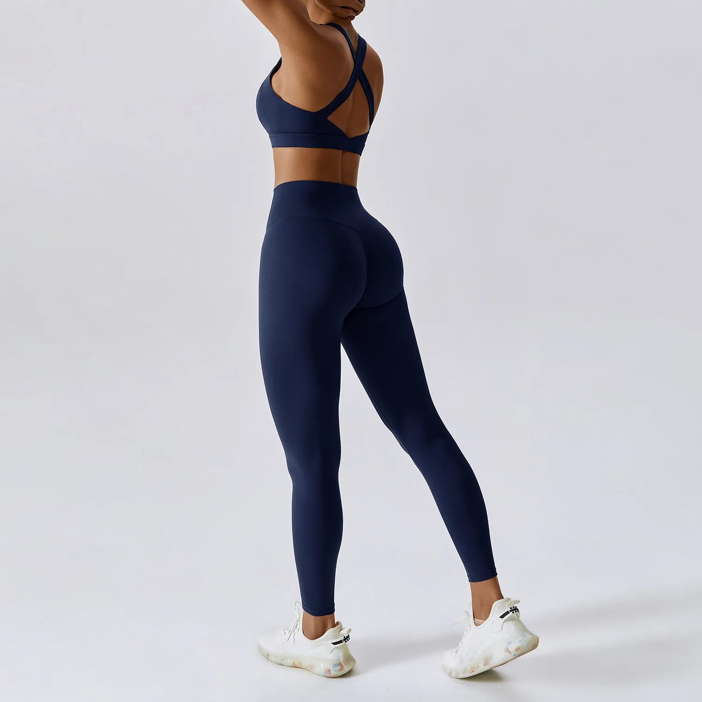 Sculpt Support Set - Double-Strap Sports Bra + High-Waist Short / High-Waist Legging