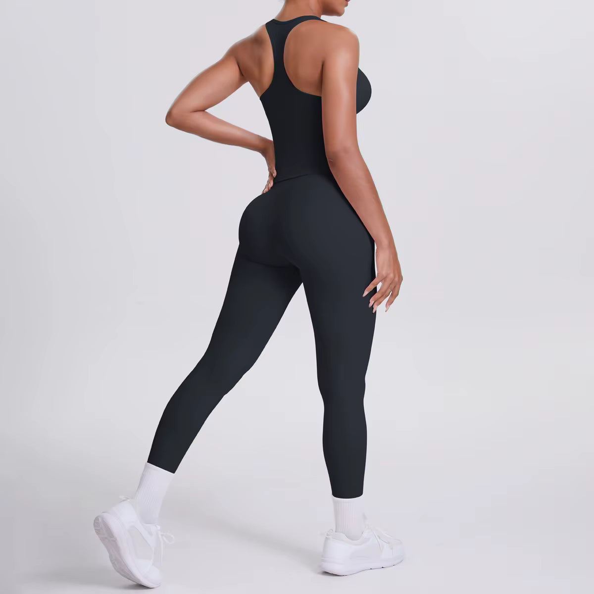 Smooth Sculpt Racerback Set — Slim Racer Tank + High-Waist Pocket Legging