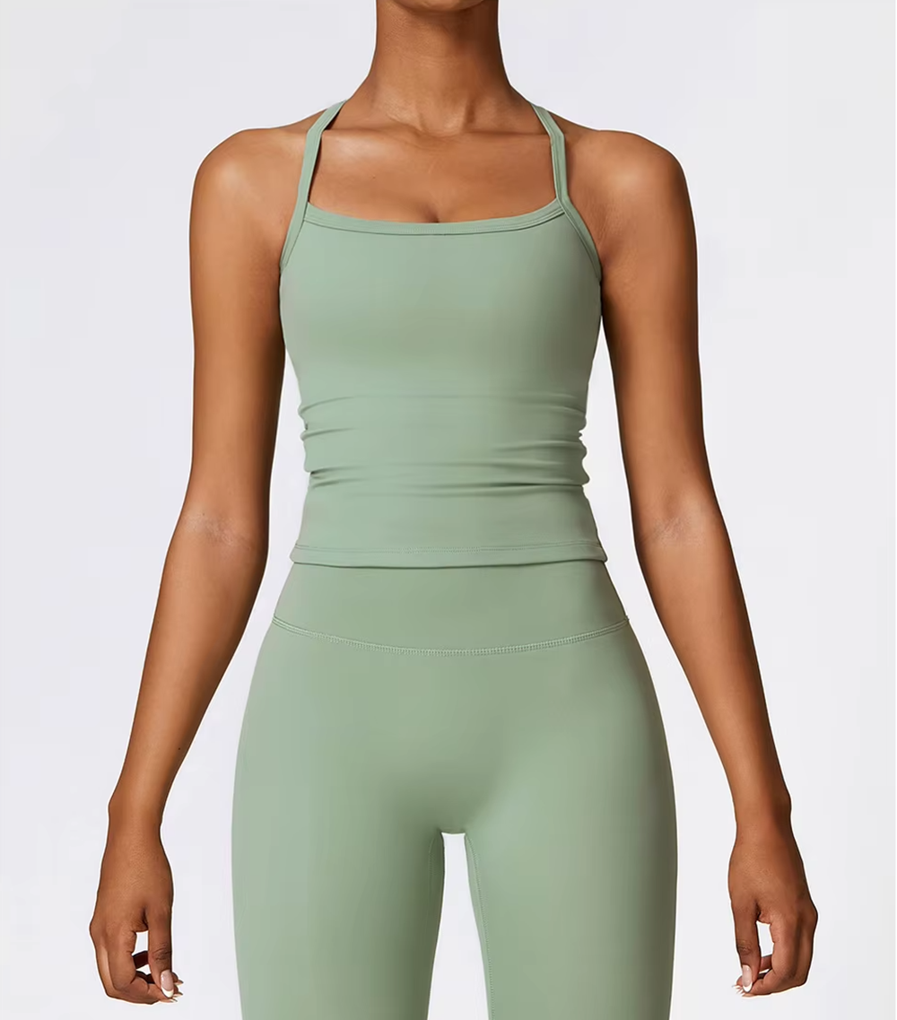 Essential V-Cross Back Square-Neck Tank - NEOFORMA APPAREL