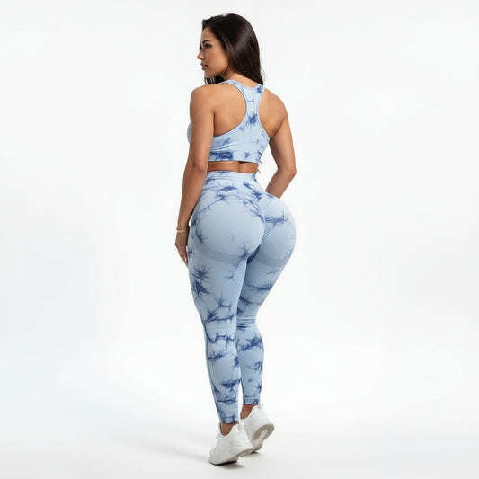 Seamless Tie-Dye Scrunch-Butt Leggings